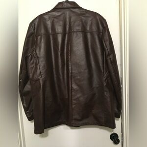 Vintage Men's Brown Leather Jacket Blazer style